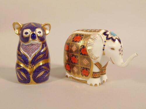 Two Royal Crown Derby paperweights