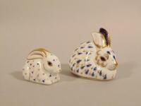 Two Royal Crown Derby paperweights