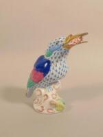 A Herend porcelain figure of a kingfisher