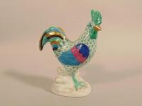 A Herend porcelain figure of a cockerel