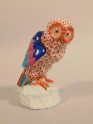 A Herend porcelain figure of an owl