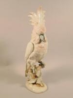 A Royal Dux porcelain parakeet