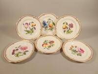 A set of six Spode fruit and flower series plates