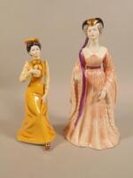 Two Coalport porcelain ladies