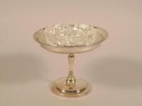 A 20thC small silver cut glass and silver plated centre piece