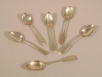 An associated group of 19thC silver teaspoons