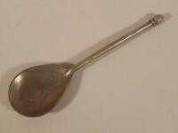 A 19thC pewter spoon