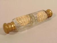 A late 19th-early 20thC glass double ended scent bottle