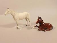 Two late 20thC ceramic horses