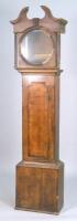 An early 19thC oak and mahogany cross banded clock case