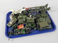 A large quantity of die-cast military vehicles