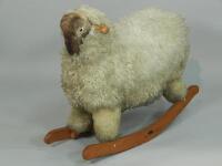 A lifesize rocking sheep