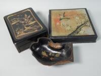 Various items of Japanese lacquer