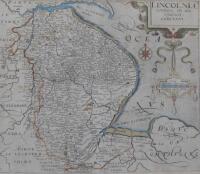 A map of Lincolnshire after Christopher Saxton