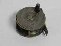 An early 20thC brass fishing reel