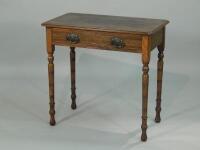 A Victorian oak side table