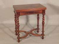 A late 19thC/early 20thC Continental rosewood card table