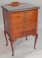 An early 20thC mahogany cutlery cabinet