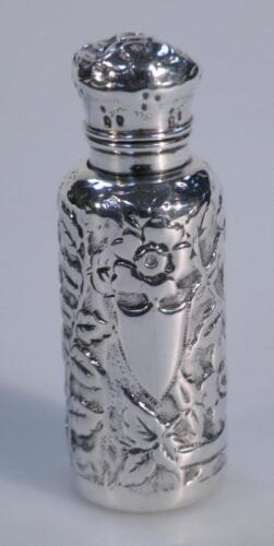 A Victorian silver perfume bottle