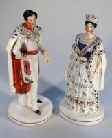 A pair of late 19thC Staffordshire figures