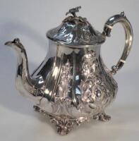 A Victorian silver teapot