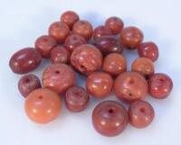Various amber beads