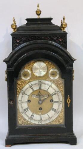 A George III ebonised bracket clock