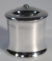 An Edwardian silver jar and cover