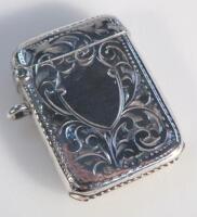 A George V silver vesta case