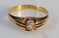 An 18ct gold diamond solitaire ring