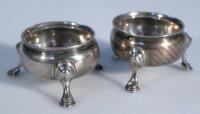 A pair of Victorian Scottish silver salts