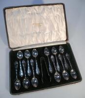 An Edwardian and later harlequin silver cutlery set