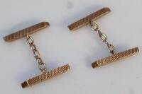 A pair of 9ct gold cufflinks