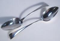 A pair of William IV silver tablespoons