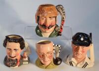 Four Royal Doulton character jugs