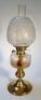 An early 20thC brass oil lamp