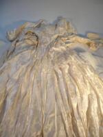 An early 20thC silk wedding dress