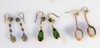 Three pairs of earrings