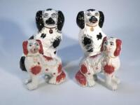 A pair of Staffordshire style spaniels