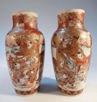 A pair of Japanese satsuma vases