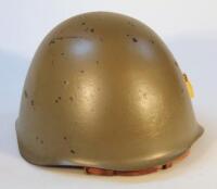 A Belgium post war steel infantry helmet.