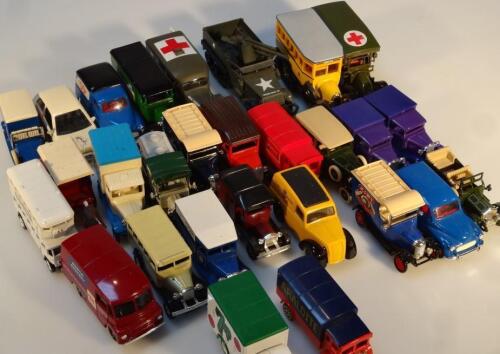 Various die-cast vehicles