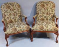 A pair of George I style armchairs