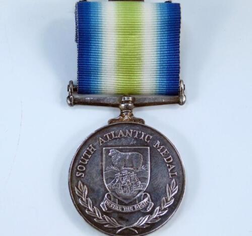 A Royal Navy South Atlantic medal with rosette