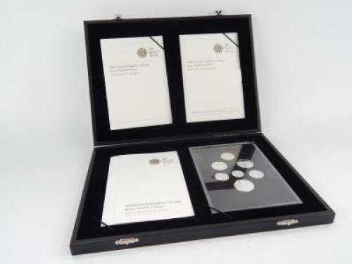 A Royal Mint 2008 UK coinage Royal Shield of Arms silver proof collection.