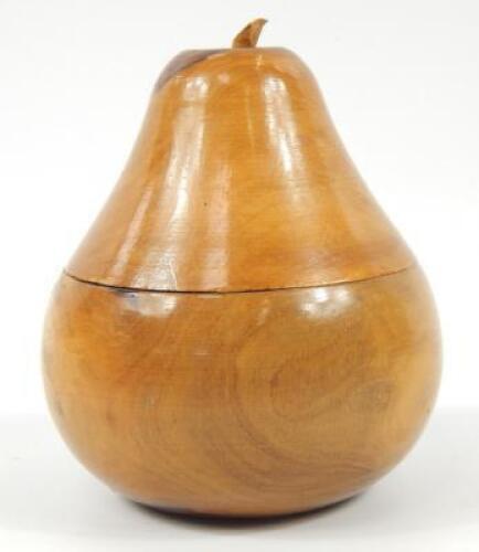 A pear wood tea caddy