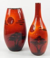 Two Poole Pottery vases