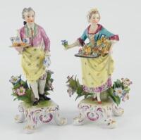 Two East German style porcelain figures