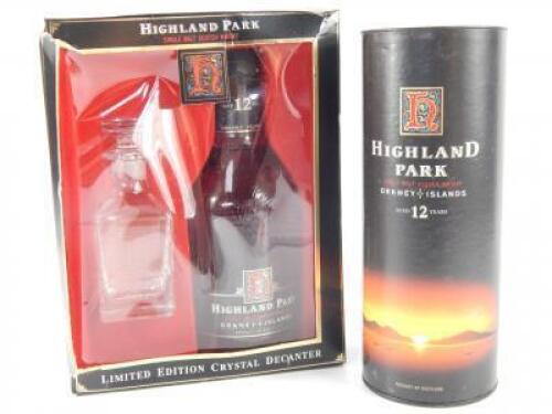 Two bottles of Highland Park single malt Scotch Whisky set