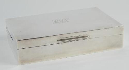 A George V silver cigarette box